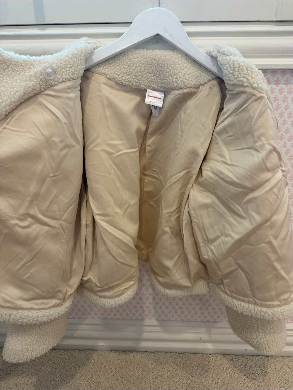 Hanna Andersson Cream Sherpa Button-Front Jacket - Picture 4 of 4